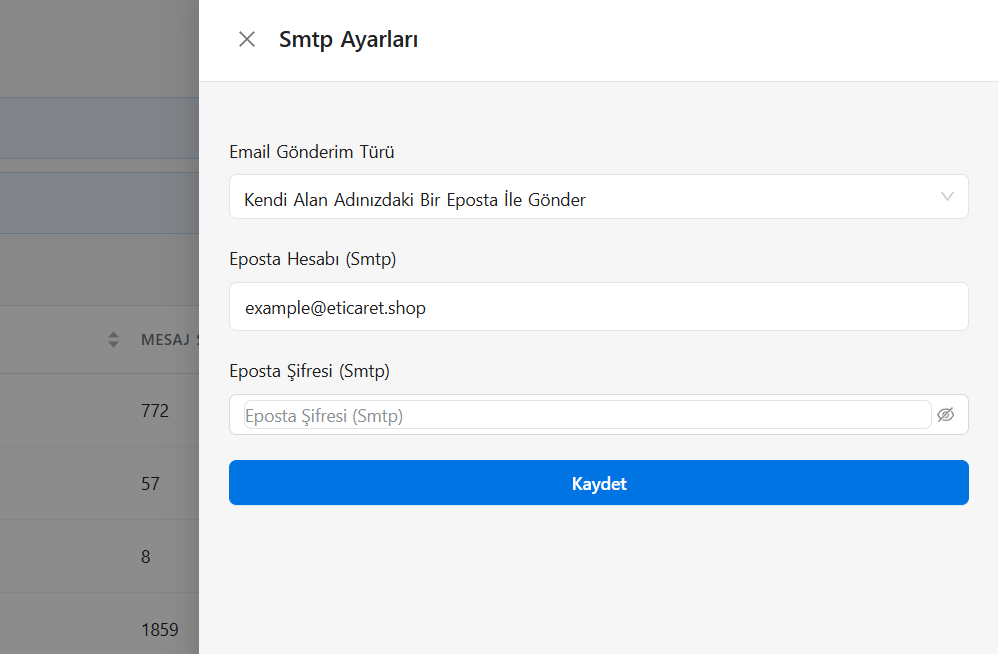 SMTP Ayarları
