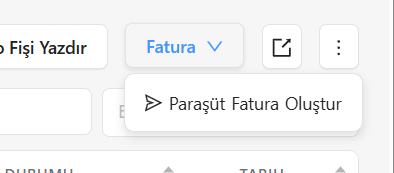 Fatura Oluşturma