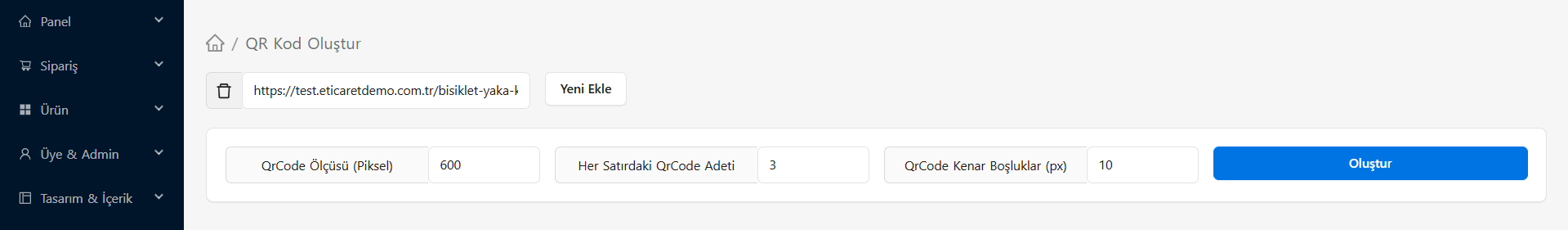 QR Kod Oluşturma